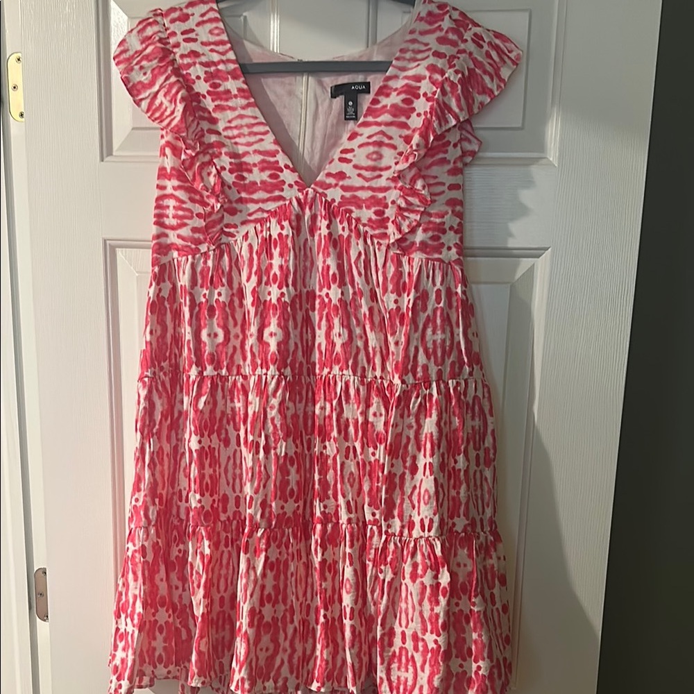 Aqua Pink Patterned Dress